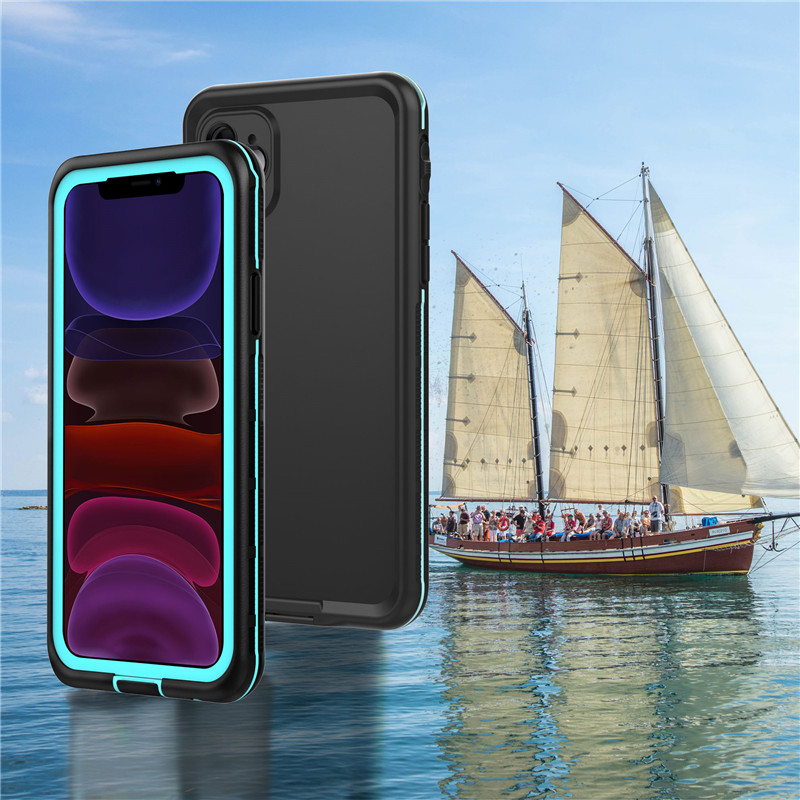 Lifessor phone case iphone 11 bedste vandtæt pose til iPhone 11 swimmingphone case (blå) med fast farve bag cover
