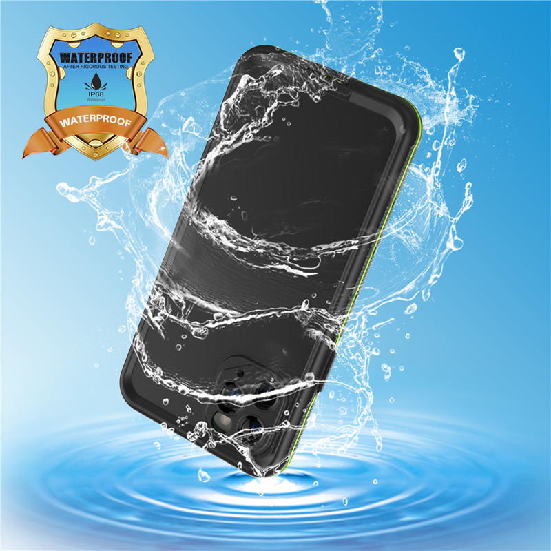 Universel vandtæt hylster med vandtæt håndværktøj iPhone vandtæt telefon til iPhone 11 pro () sort) med omslag i fast farve