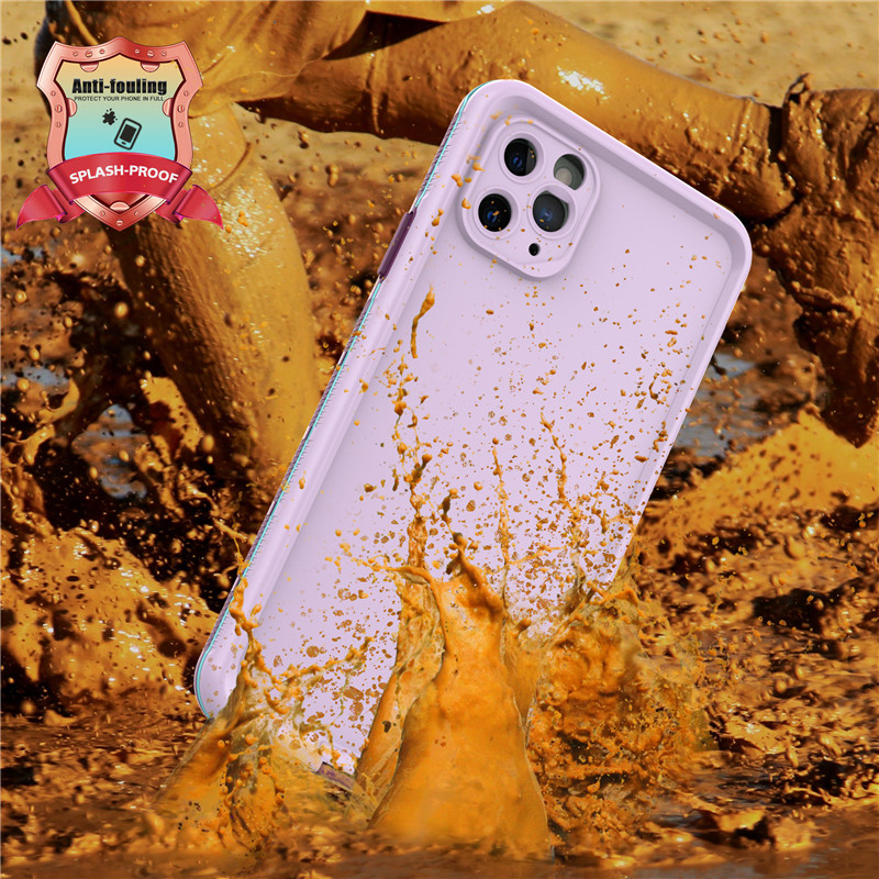 Lifessor iphone11 pro max case æble undervands iphone case casestly phone holdere (lilla) med solid farve tilbage omslag