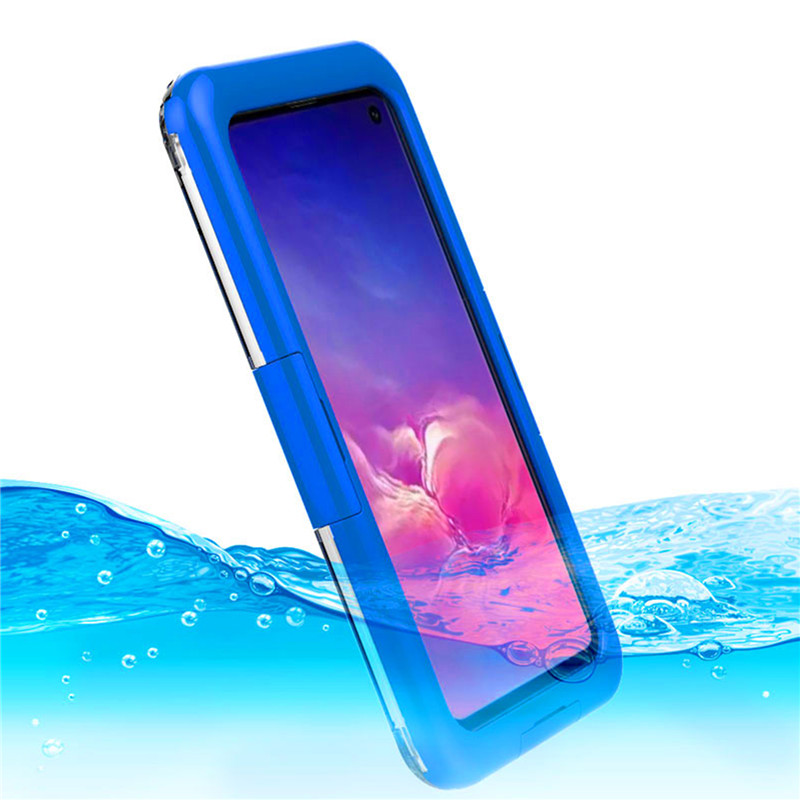 Beskyttelse mod undervands telefon bedst livssikret telefon taske til Samsung S10 (blå)