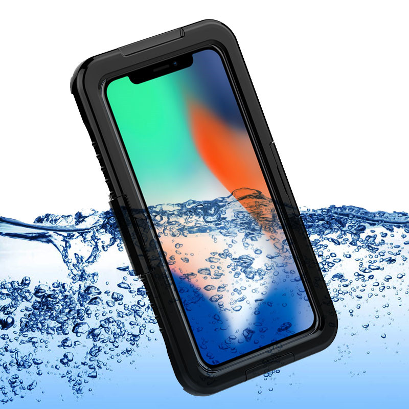 Apple iphone XS Max vådtæt taske til svømning (sort)