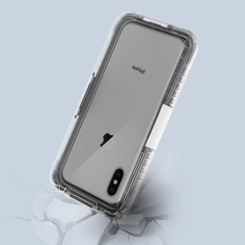 Universal mobiltelefon vandtæt taske lille klar vandtæt sag undervands kamerakasse til iphone XS Max (hvid)