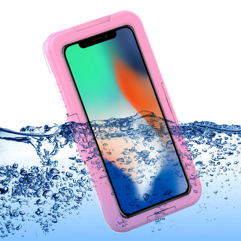 Gode vandtætte kasser tørre pose til iPhone XS Max mobiltelefon wterproject taske (lyserød)