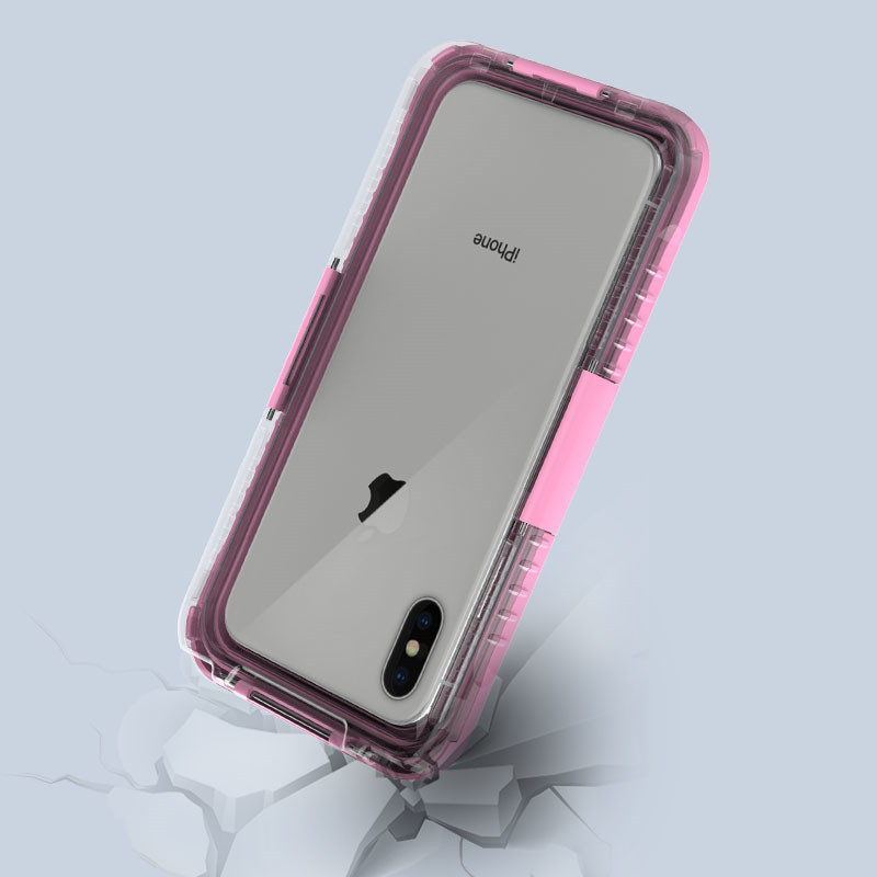 Gode vandtætte kasser tørre pose til iPhone XS Max mobiltelefon wterproject taske (lyserød)