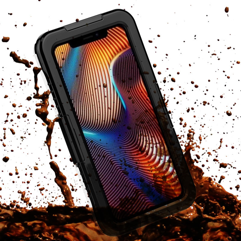 Den bedste vandtætte æblebeholder til vandtæt hylster til iPhone XR ('sort)