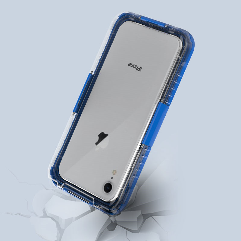 Vandtæt pakke til iphone vandstødstøvbestandig bedste vandtæt taske til iphone XR (blå)